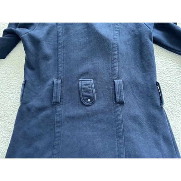 Converse One Star Womens Collared Full Length Heavy Cotton Coat Navy Blue Size M - Picture 13 of 13